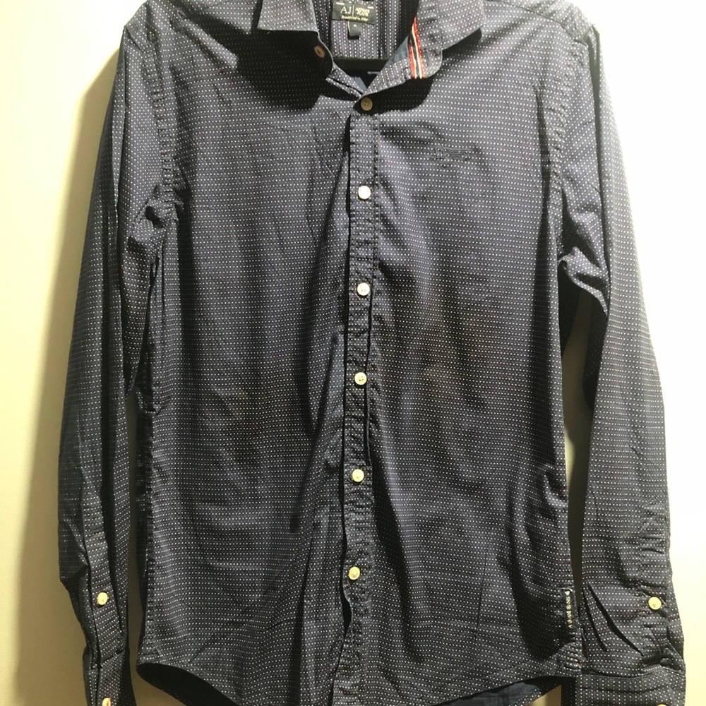 Armani Jeans Blue Casual Button Down Shirt